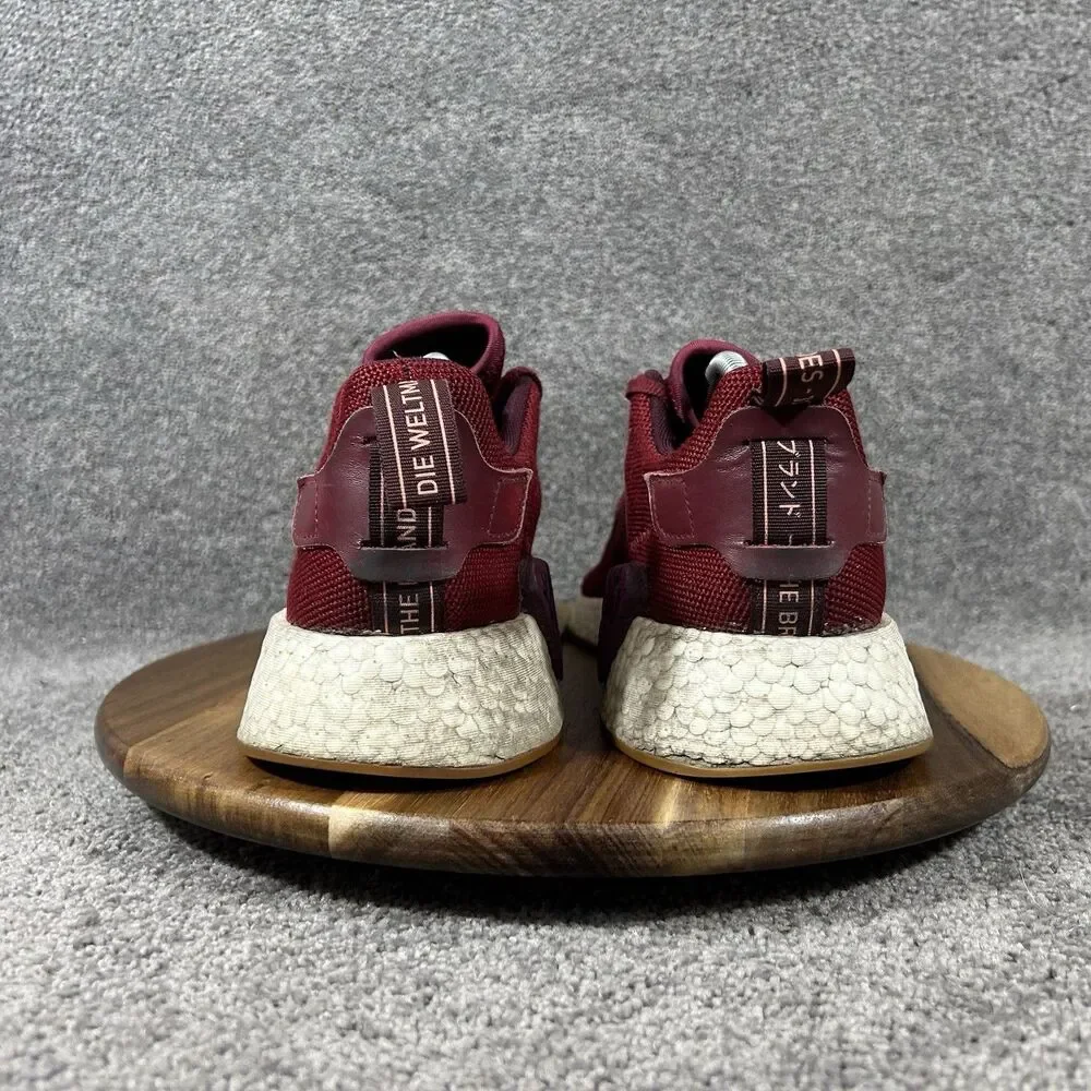 Adidas NMD_R2 Boost CQ2404 Men's Size 9 Burgundy Athletic Running Shoes Used